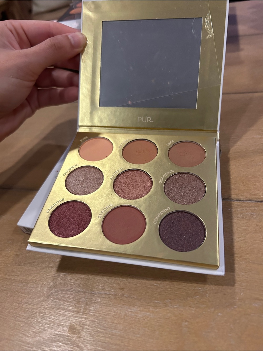 Pur Warm Rose 9-Color Eyeshadow Palette with 2 NEW beauty sponges